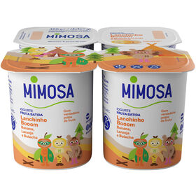 Iogurte Polpa Banana, Laranja E Bolacha Infantil Lanchinho Booom Mimosa 480 gr (4 Un)