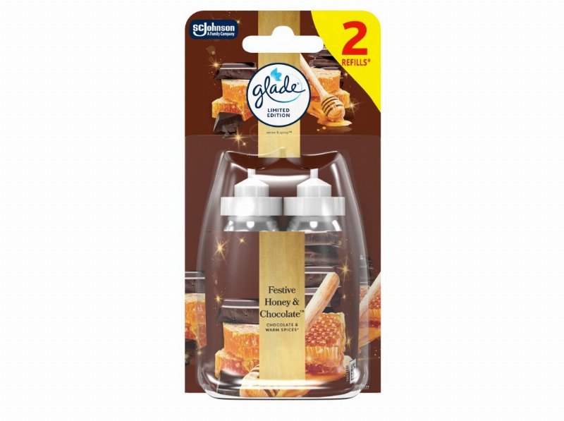 Ambientador Portátil Glade S&S Honey & Chocolate Rec 2Un