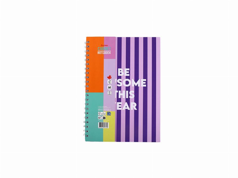 Caderno Espiral Pautado Auchan A4 80 Folhas Vintage Palette