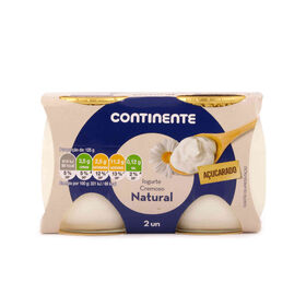 Iogurte Cremoso Vidro Natural Açucarado Continente 250 gr (2 Un)