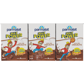 Leite Achocolatado Maxpower Parmalat 3 X 200 ml