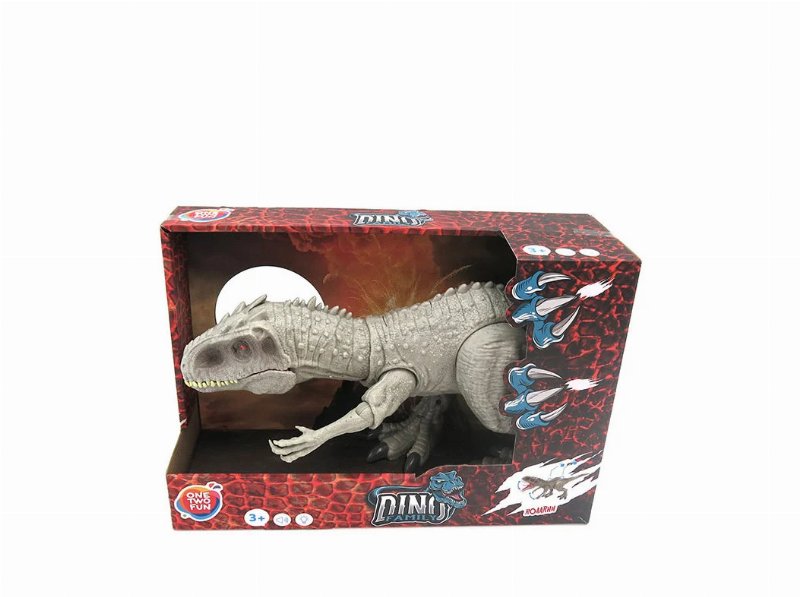 Dinossauro One Two Fun Com Luz E Som 46X19X20Cm