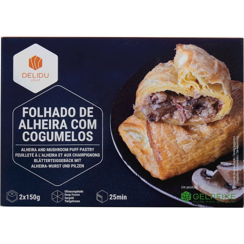 Folhado De Alheira Com Cogumelos Delidu 2 Unidades 300 g