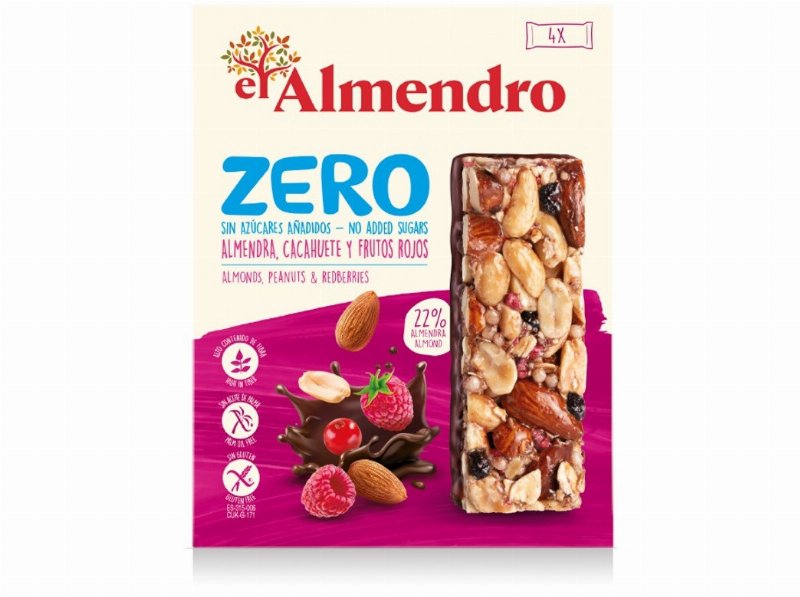 Barras De Cereais El Almendro Zero Açucar Frutos Vermenhos 120 g