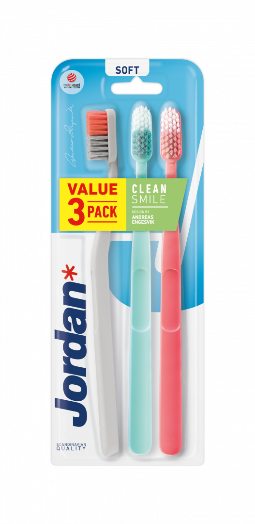 Escovas De Dentes Clean Smile Suave Pack 3 Jordan 1Un