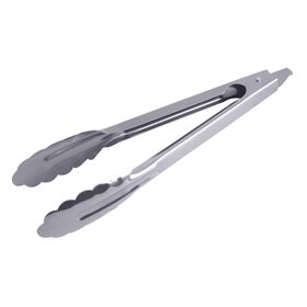 Pinça Cozinha Aço Inoxidável Cinza Groove Kasa