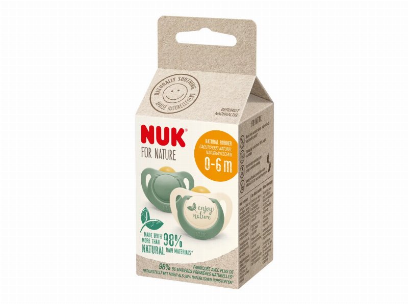 Chupeta Nuk For Nature Sil Verde 2 Un 0-6M