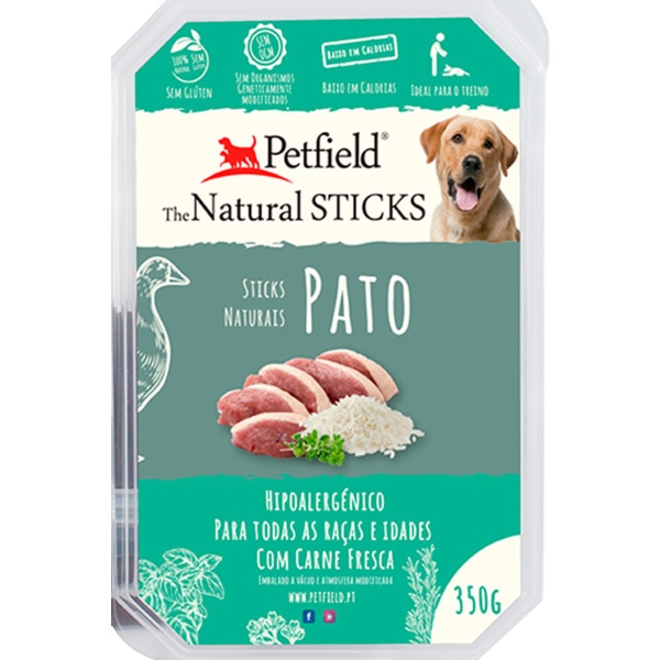 Snack Para Cão Sticks De Pato Sem Glúten 350 g