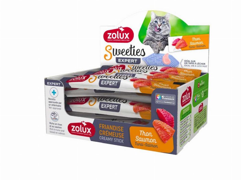 Snack Líquido Para Gato Zolux Sweeties Atum / Salmão 14 g