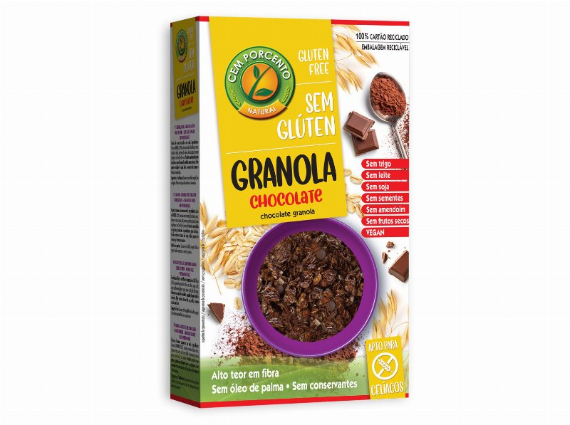 Granola Cem Porcento Chocolate Sem Glúten 300 g
