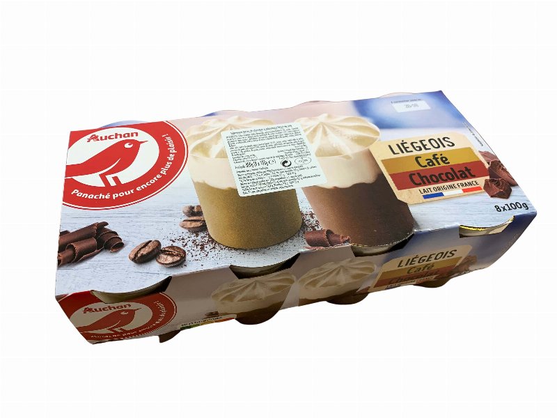 Sobremesa Auchan Liégeois Chocolate E Café 8X100 g
