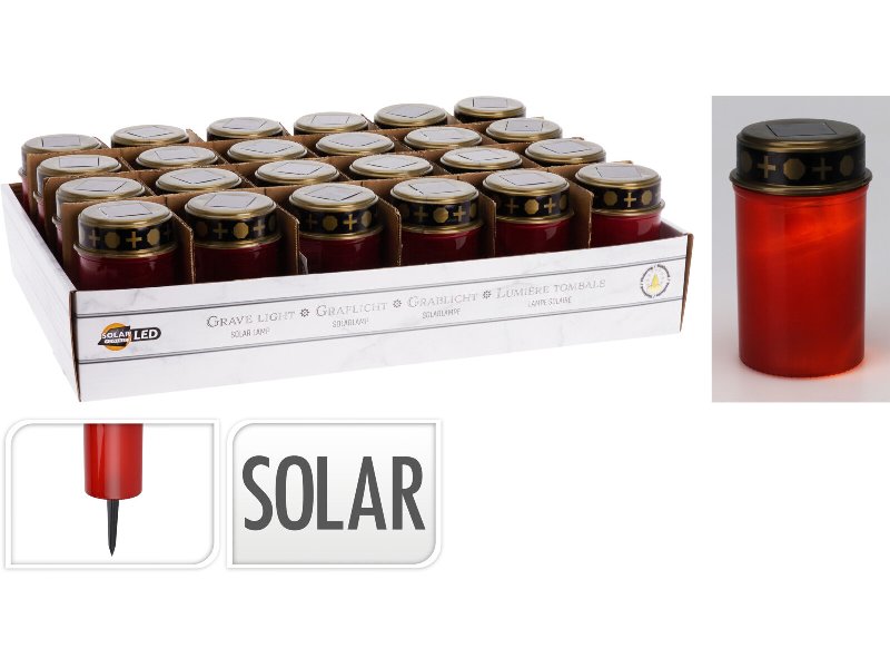 Vela Solar Vermelho D65Xh120Cm