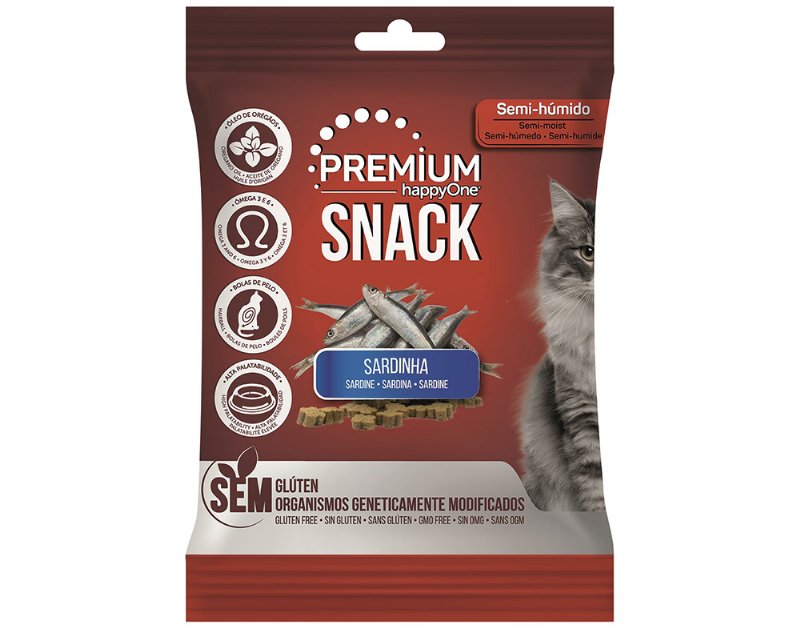 Snack Para Gato Happyone Premium Com Sardinha 50 g