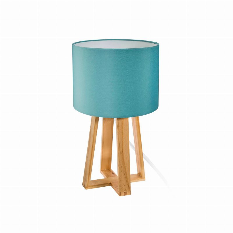 Candeeiro De Mesa Molu Com Abajur Azul