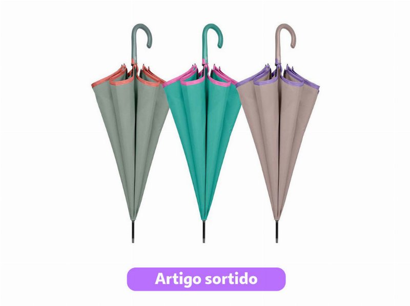 Guarda-Chuva Senhora Longo Perletti Automático Cores Sortidas