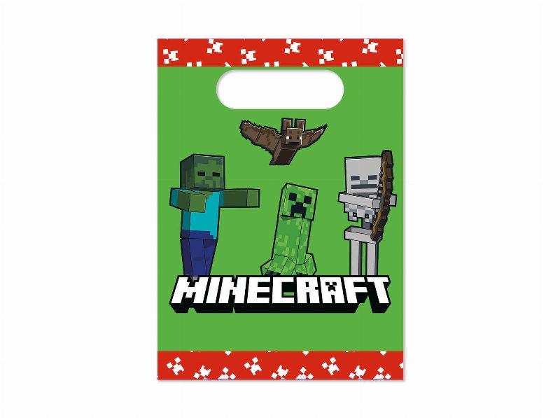 Sacos Prenda Minecraft Papel 4 Unidades