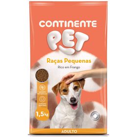 Ração Para Cão Adulto Raças Pequenas Frango Continente Pet 1,5 kg