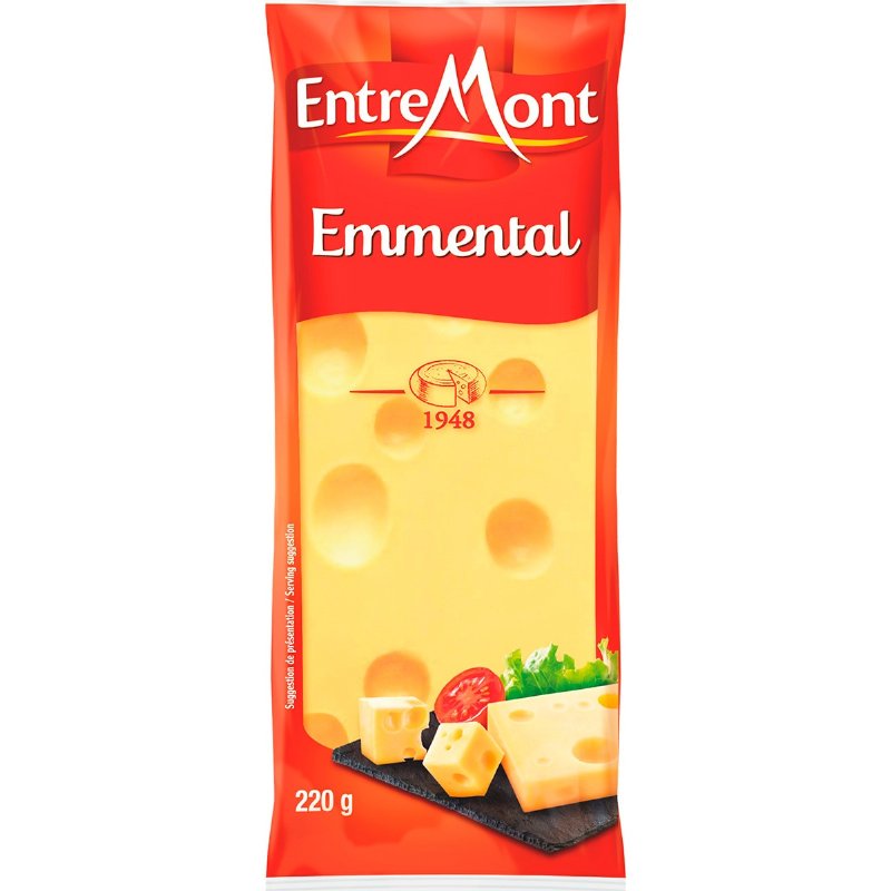 Queijo Emmental Porção Peso Aproximado 220 g