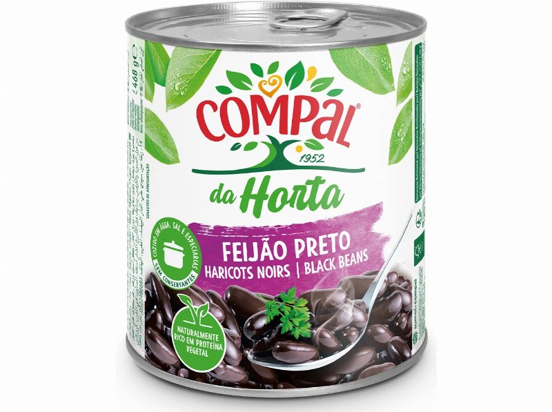 Feijão Compal Da Horta Preto 845 g