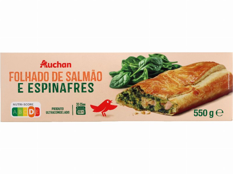 Folhado Auchan Salmão E Espinafres 550 g