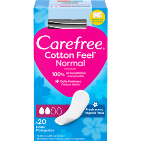 Pensos Diários Cotton Free Normal Carefree 20 Un