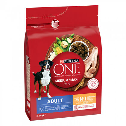 Comida Seca Para Cão Adulto +10 kg Com Frango Purina One 2.5Kg