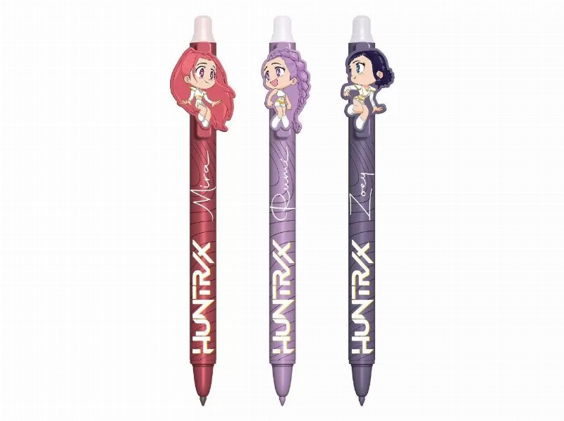 Conjunto De 3 Canetas De Gel Apagáveis K-Pop
