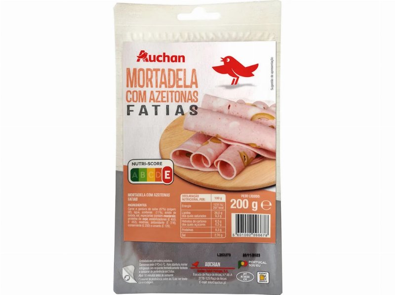 Mortadela Com Azeitonas Auchan Fatias 200 g