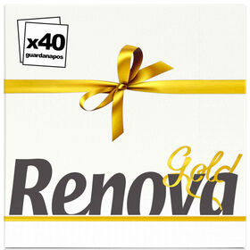 Guardanapos 2 Folhas Gold Branco Renova 40 Un