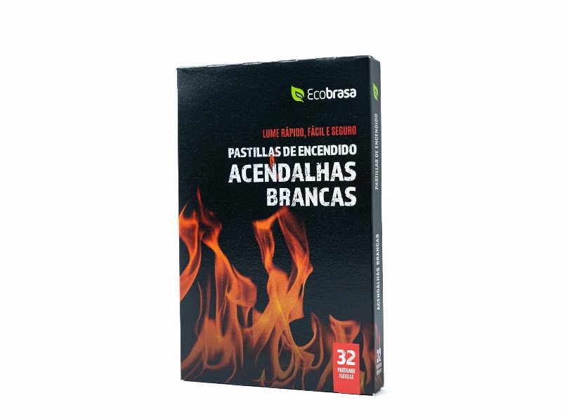 Acendalhas Ecobrasa Branca 32 Unidades