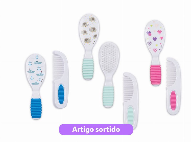 Escova E Pente Nuby +3 Meses Modelos Sortidos