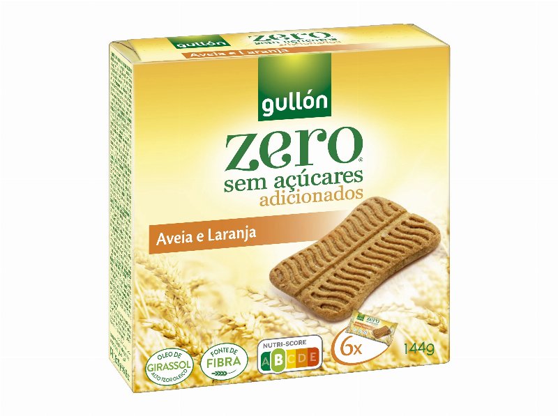 Snack Gullon Zero Sem Açucar Aveia E Laranja 144 g