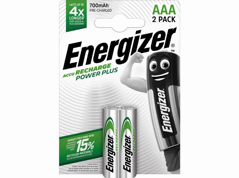 Pilha Recarregável Energizer Hr03-Aaa 700Mah Pack 2 Unidades