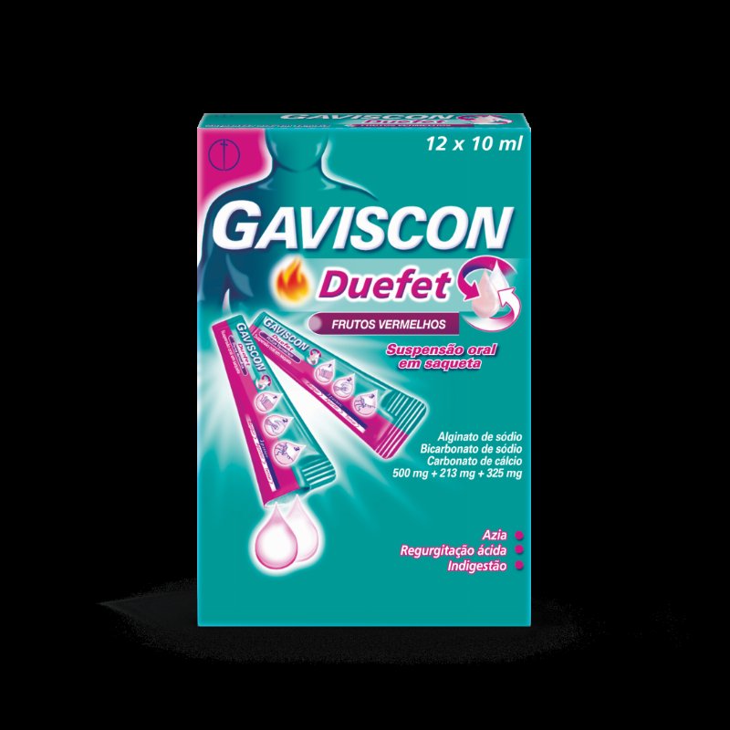Gaviscon Duefet Frutos Vermelhos Saquetas 12X100 ml Gaviscon 12Un