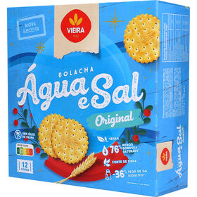 Bolachas De Água E Sal Vieira 168 gr (12 Un)