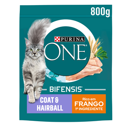 Comida Seca Para Gato Esterilizado Bolas De Pêlo Com Frango Purina One 0.8Kg