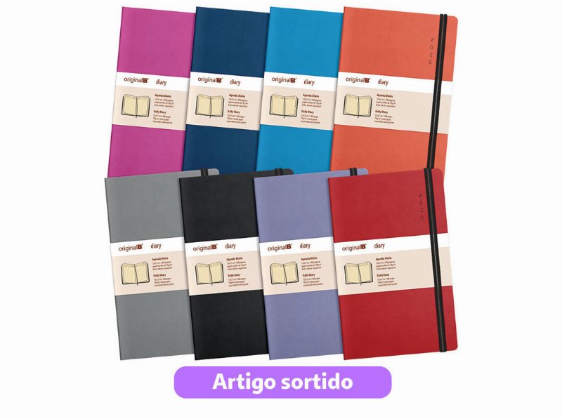 Agenda Diária Mitos 13X21Cm Cores Sortidas