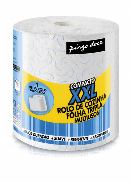 Rolo De Cozinha 3 Folhas Mega Absorção Pingo Doce 1Un
