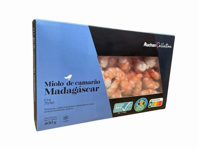 Miolo De Camarão Auchan Collection Cultivamos O Bom Madagáscar 70/90 Asc 400 g