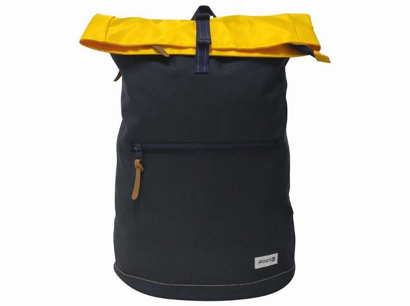 Mochila Rolo Airport Azul Tamanho M