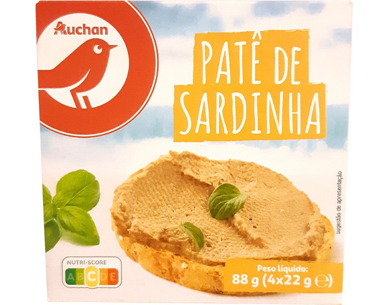Patê Sardinha Auchan 4X22 g