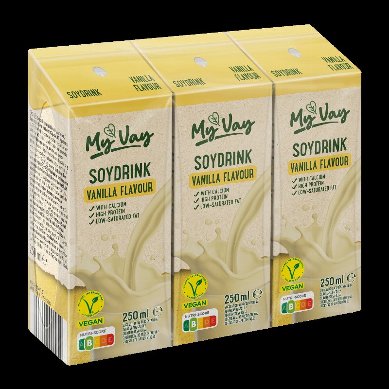 Bebida De Soja Sabor A Baunilha 3 X 250 ml
