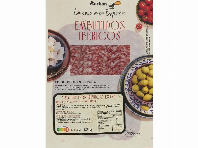 Salsichão Ibérico Auchan À Mesa Em Espanha 100 g