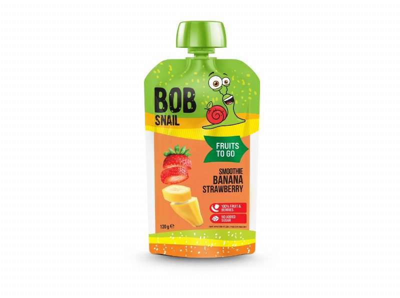 Puré De Fruta Bob Snail Banana E Morango 120 g