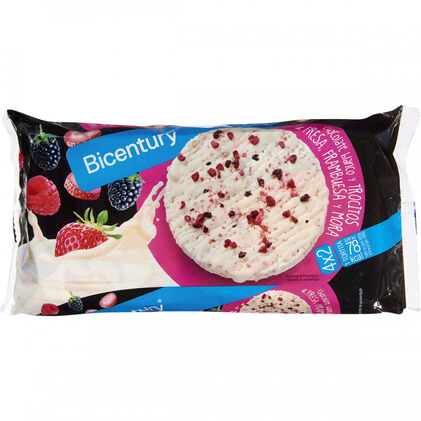 Tortitas De Chocolate Branco Com Pedaços De Frutos Vermelhos Bicentury 0.12Kg