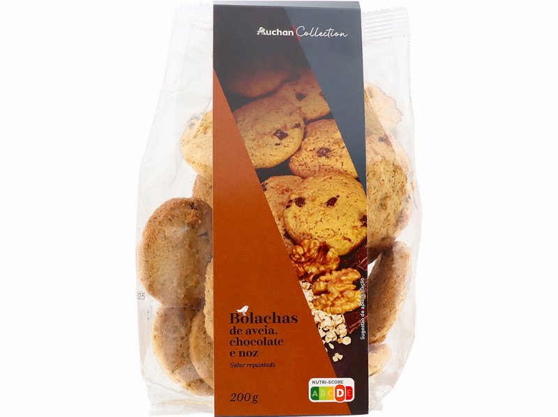 Bolacha Auchan Collection De Aveia Chocolate E Noz 200 g