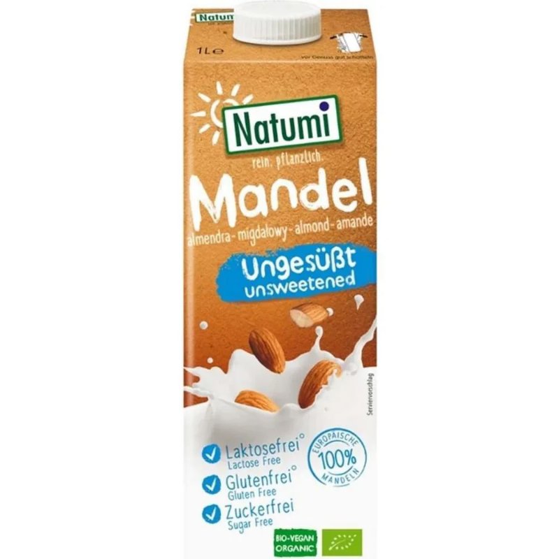 Bebida De Amêndoa Sem Açúcar Bio Natumi 1 l