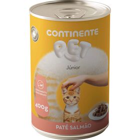 Comida Húmida Para Gato Júnior Paté Salmão Continente Pet 400 g