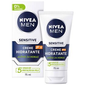 Creme De Rosto Sensitive Hidratante Fps15 Nivea Men 75 ml