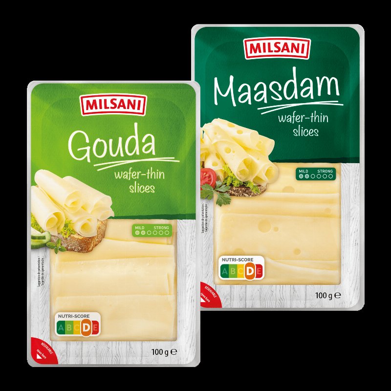 Queijo Maasdam/ Gouda Em Fatias Finas 100 g